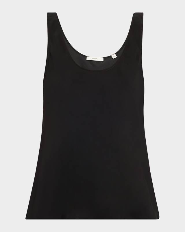 Scoop-Neck Bias Tank Top